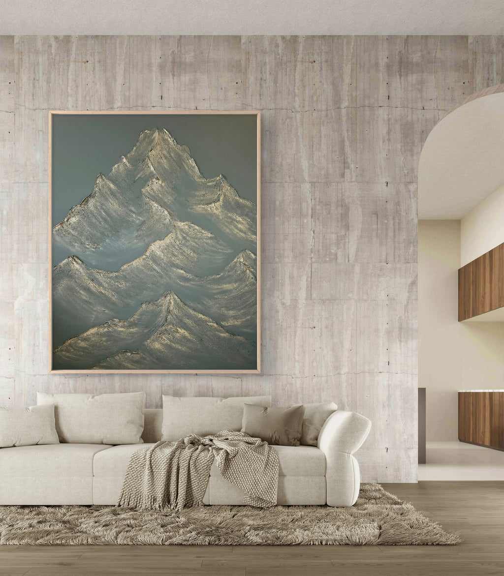 The Monumental Collection No. 2 - Large Textured Mountain Wall Art