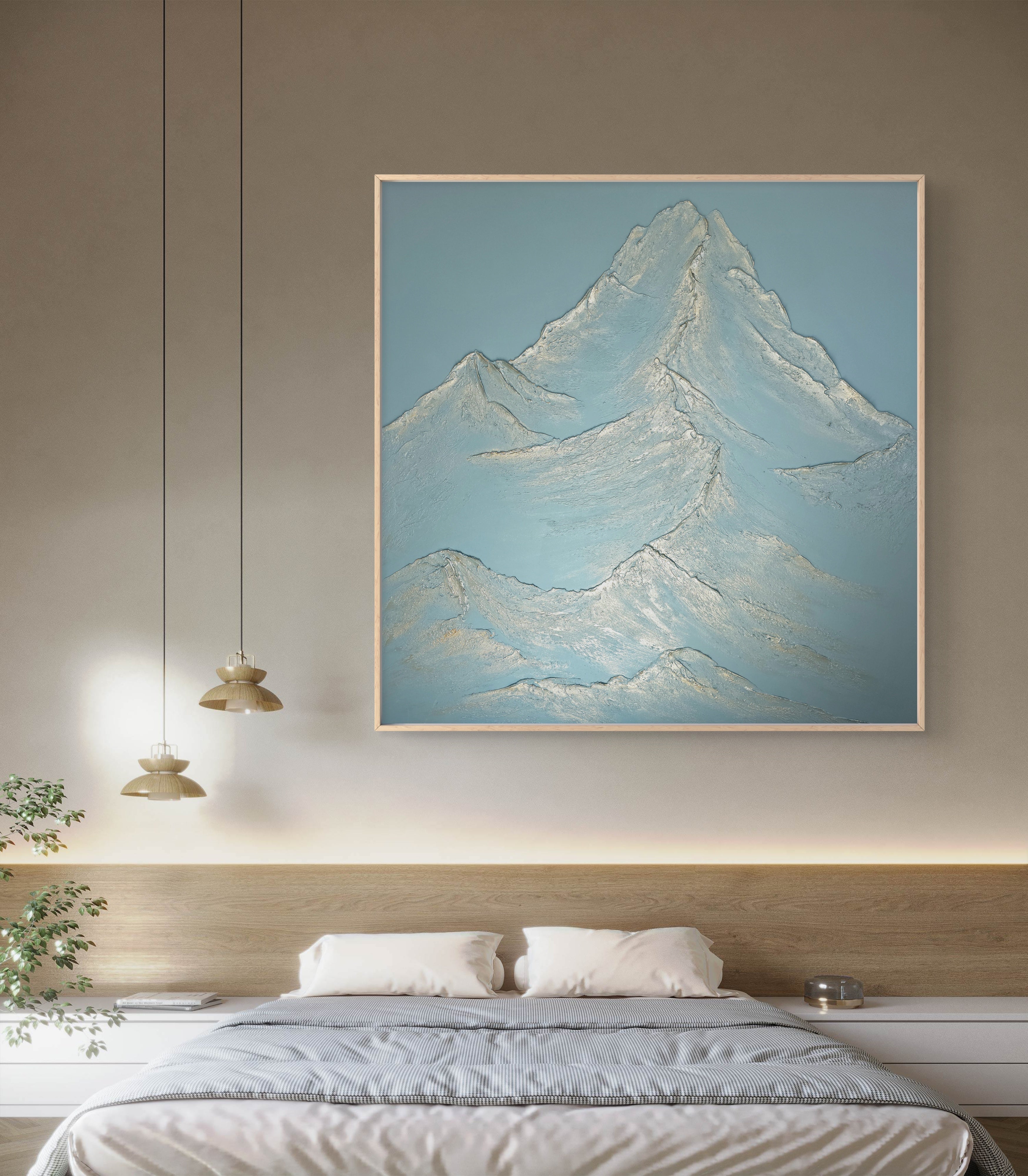 The Monumental Collection No. 7 - Large Textured Mountain Wall Art