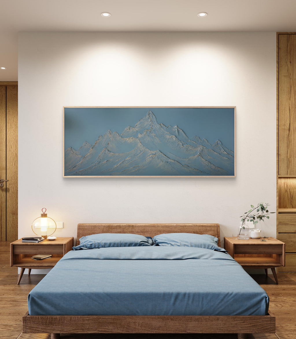 The Monumental Collection No. 10 - Large Textured Mountain Wall Art