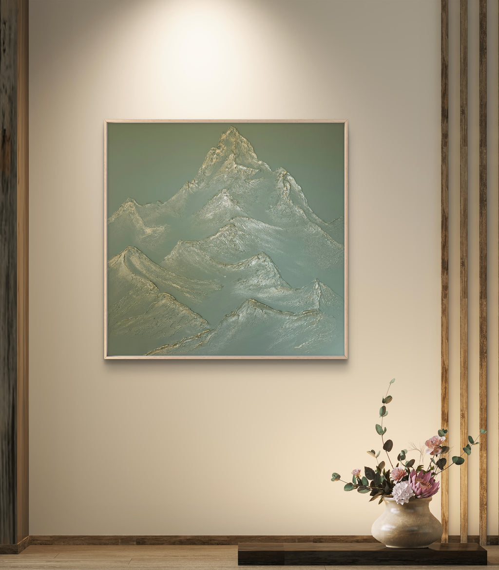 The Monumental Collection No. 5 - Large Textured Mountain Wall Art