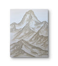 Silhouette Series No. 14 (48x60) - Large Textured Mountain Wall Art