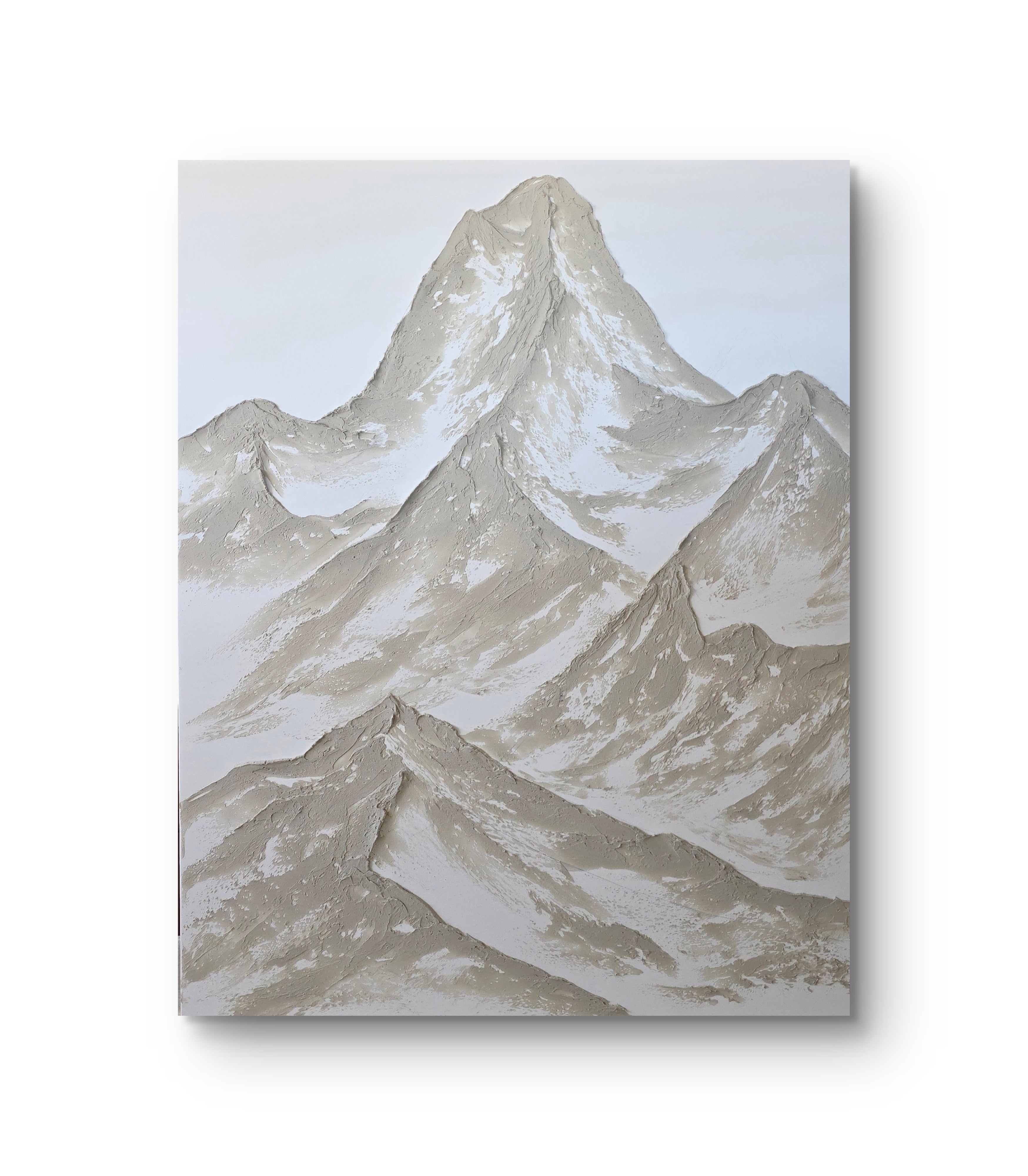 Silhouette Series No. 14 (48x60) - Large Textured Mountain Wall Art