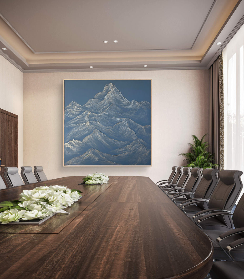 The Monumental Collection No. 18 - Large Textured Mountain Wall Art