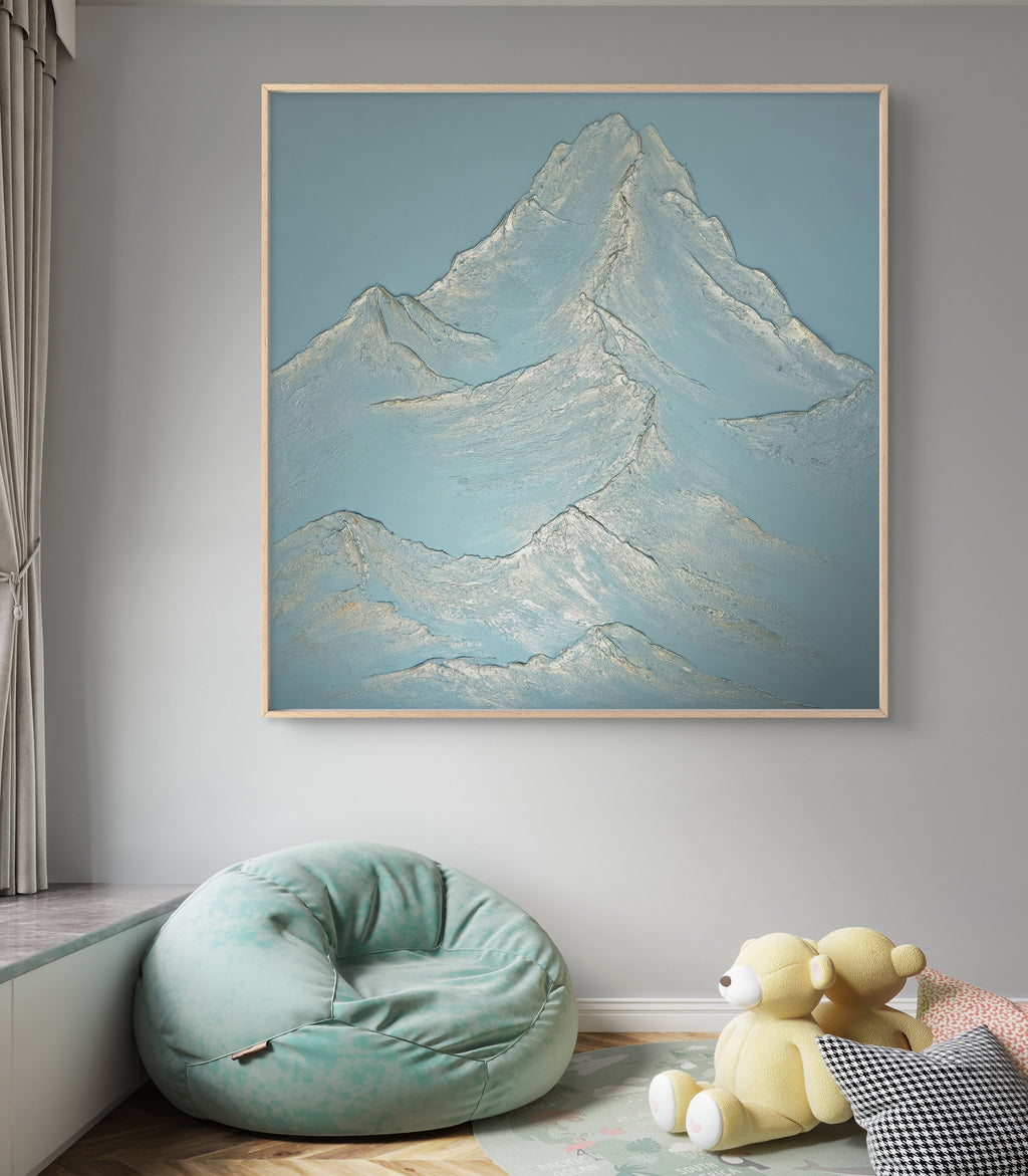 The Monumental Collection No. 7 - Large Textured Mountain Wall Art