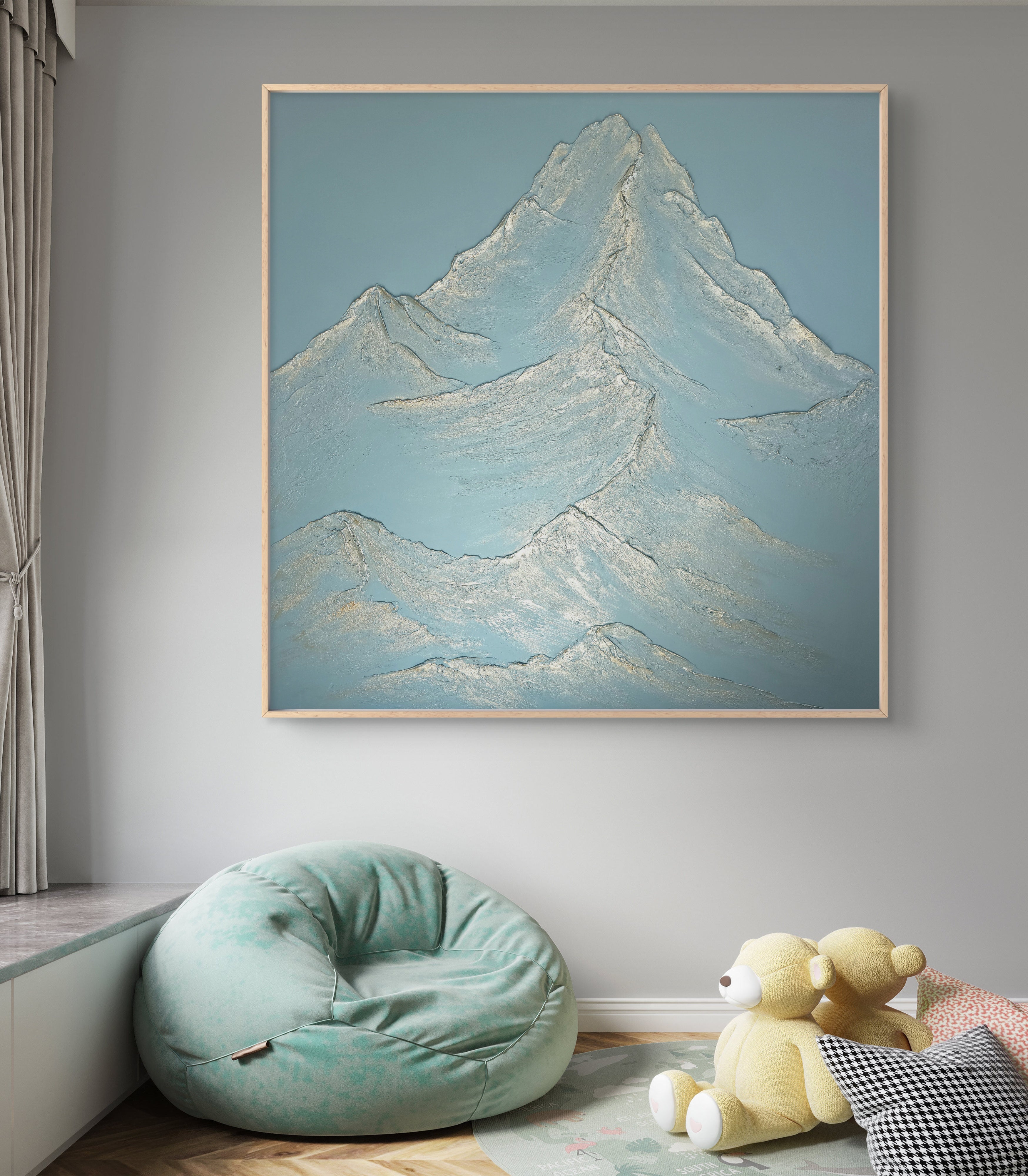 The Monumental Collection No. 7 - Large Textured Mountain Wall Art