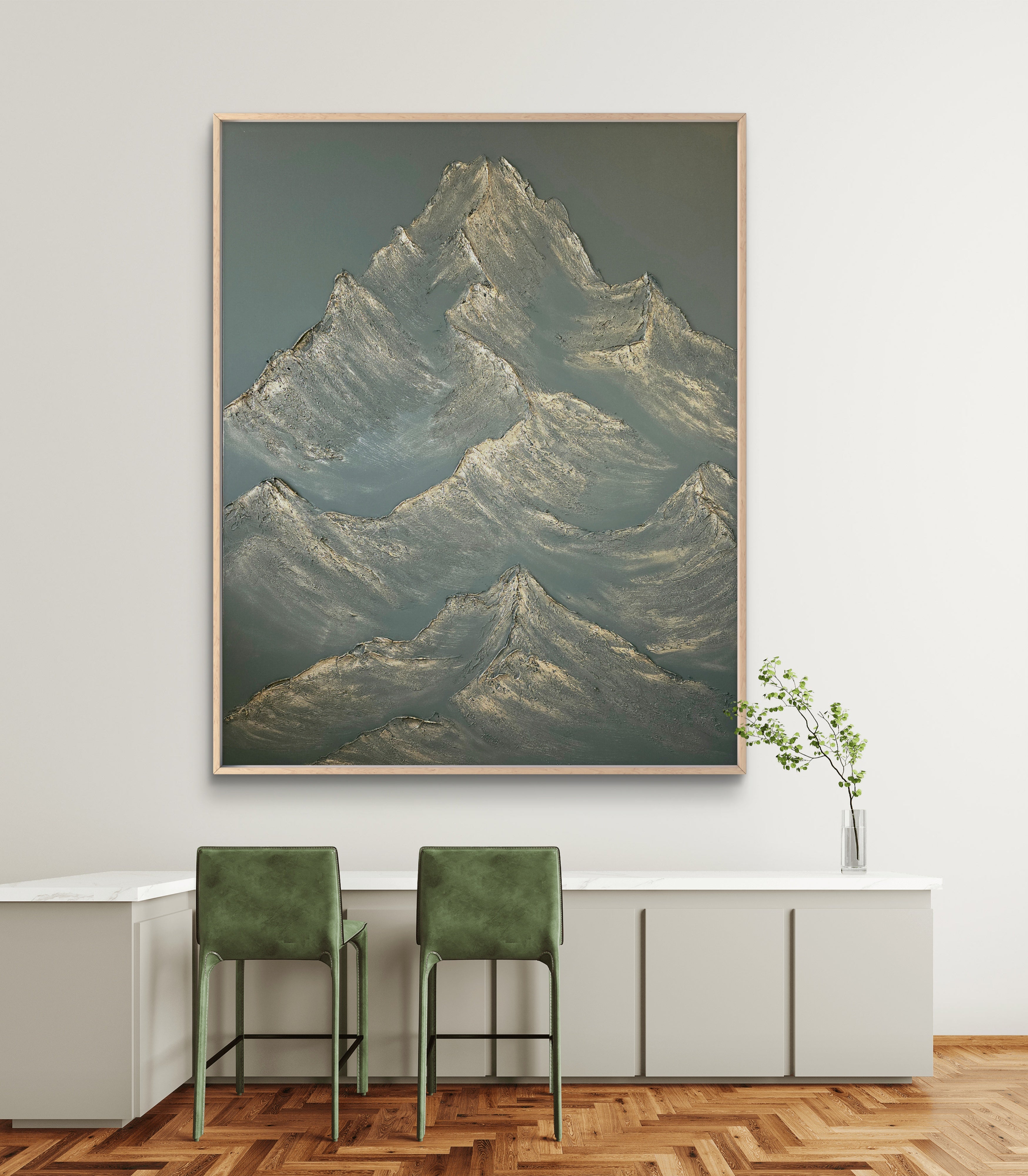 The Monumental Collection No. 2 - Large Textured Mountain Wall Art