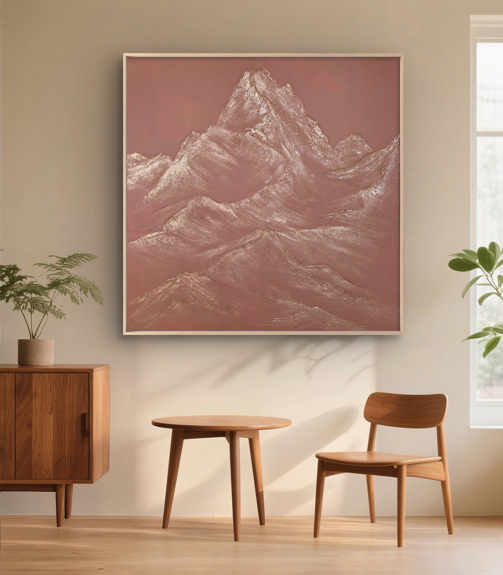 The Monumental Collection No. 17 - Large Textured Mountain Wall Art