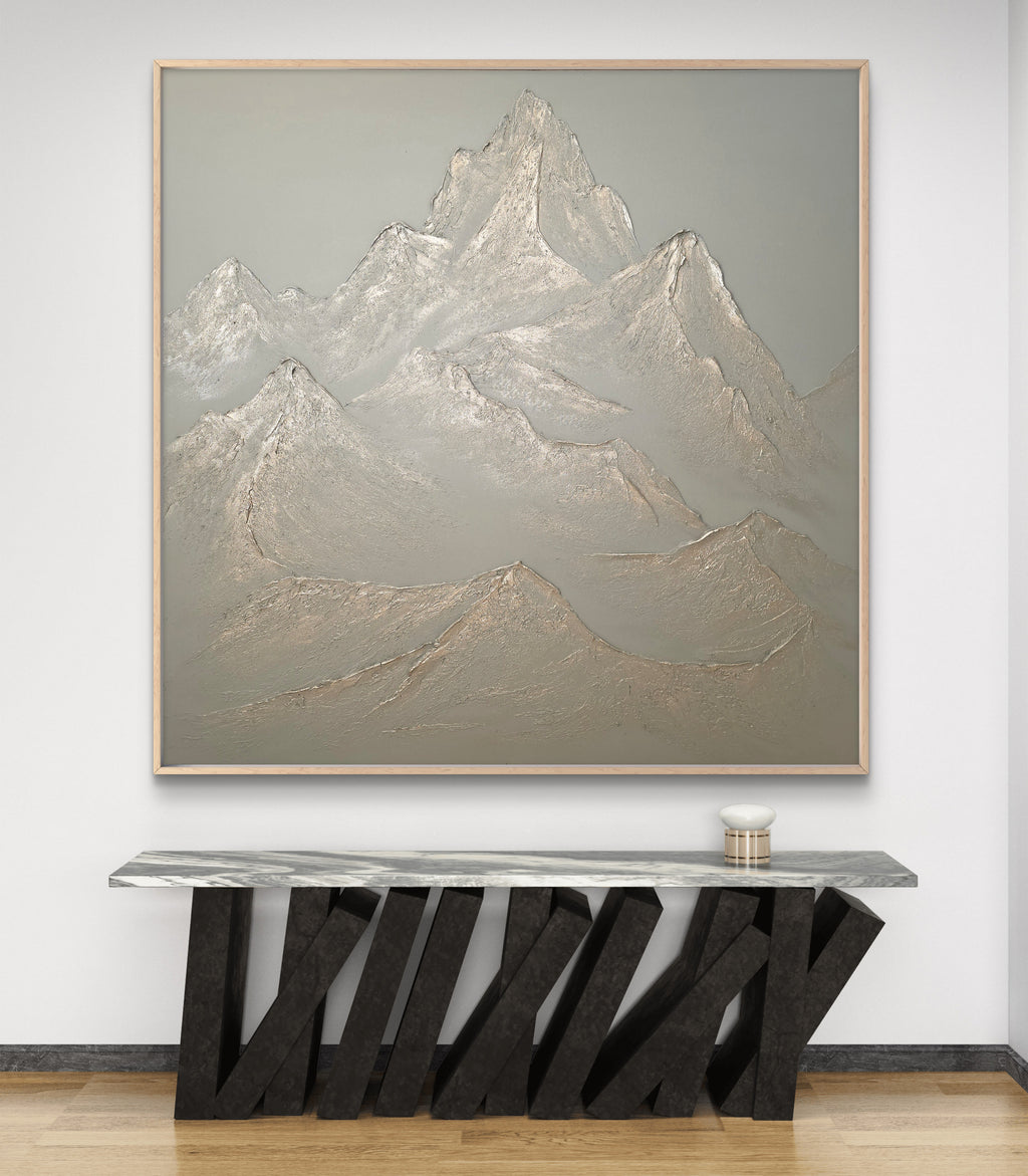 The Monumental Collection No. 14 - Large Textured Mountain Wall Art