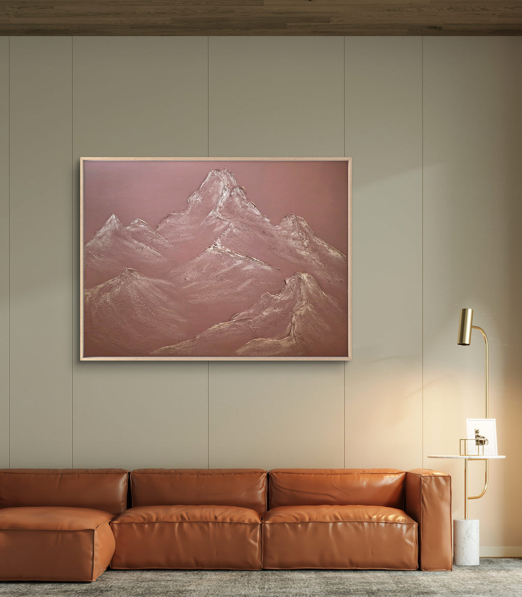 The Monumental Collection No. 13 - Large Textured Mountain Wall Art