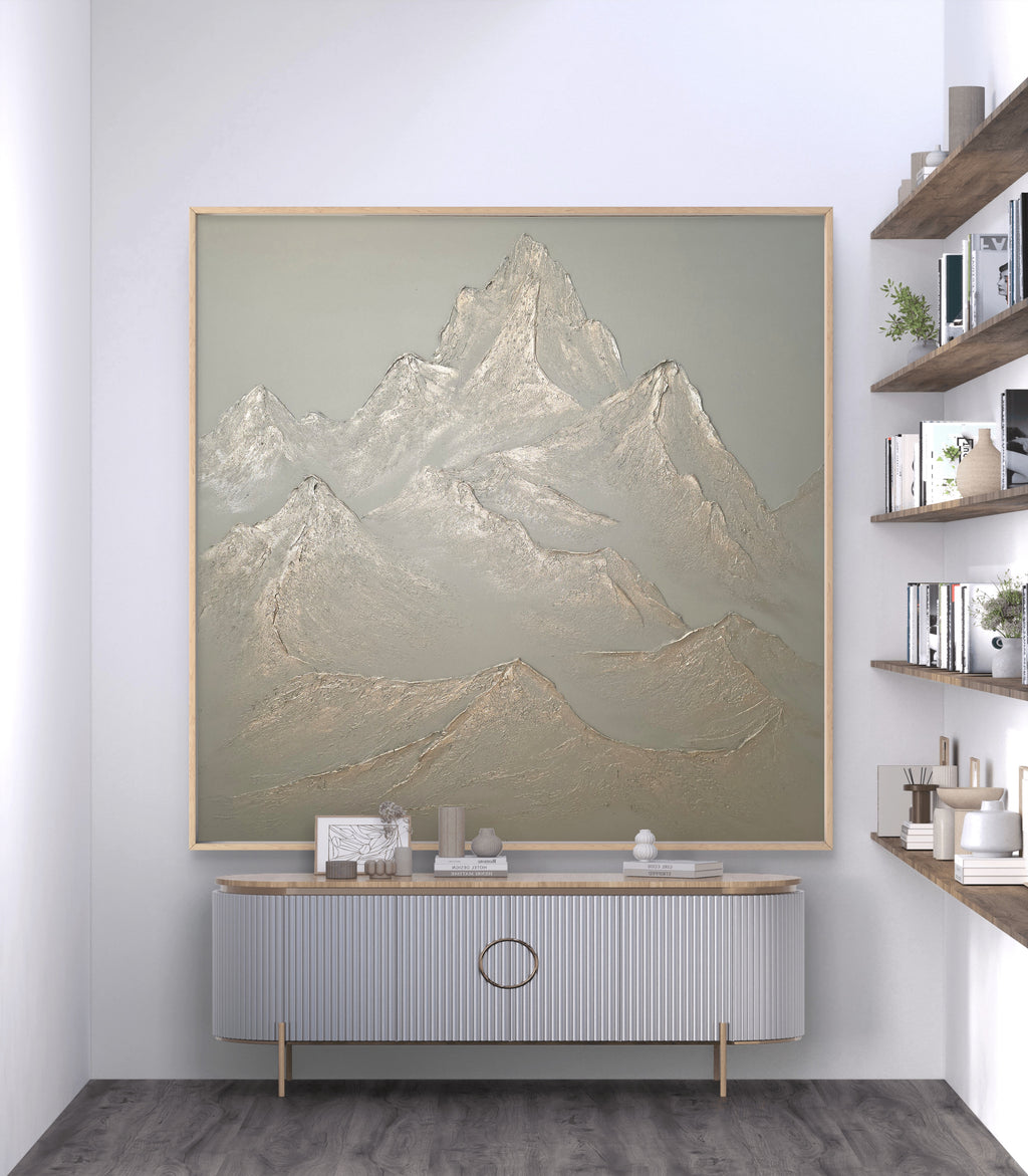 The Monumental Collection No. 14 - Large Textured Mountain Wall Art