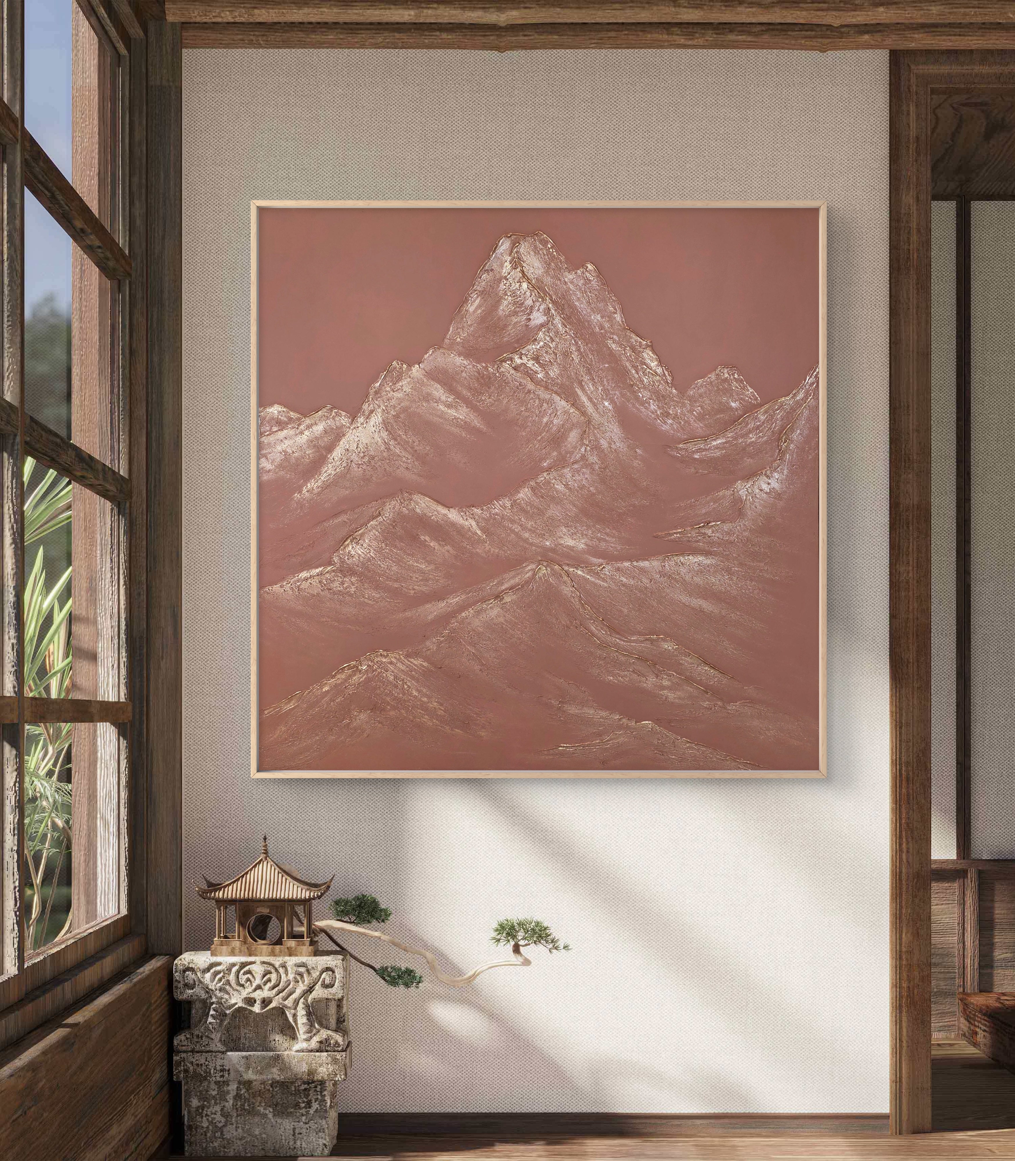 The Monumental Collection No. 17 - Large Textured Mountain Wall Art