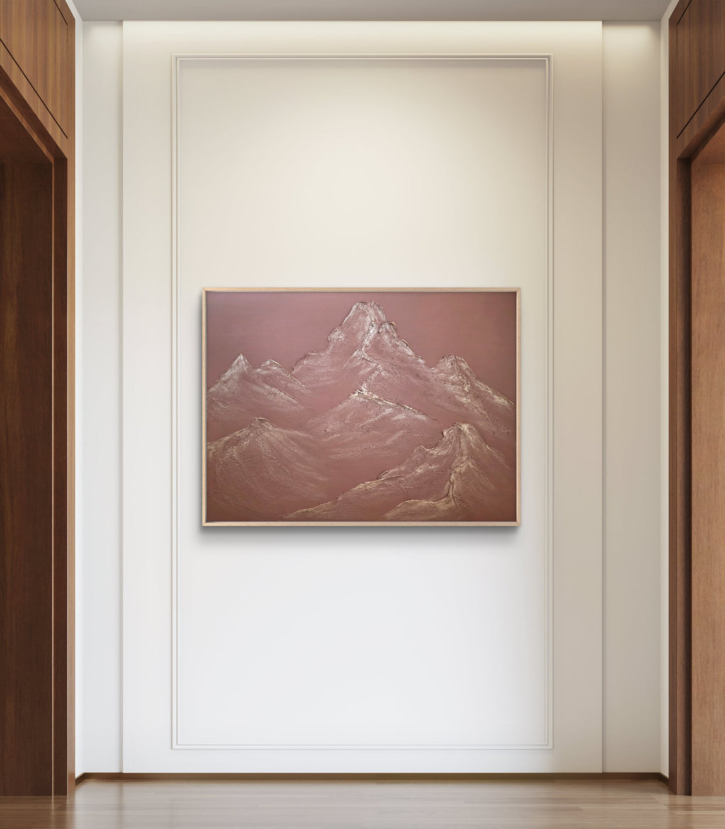 The Monumental Collection No. 13 - Large Textured Mountain Wall Art
