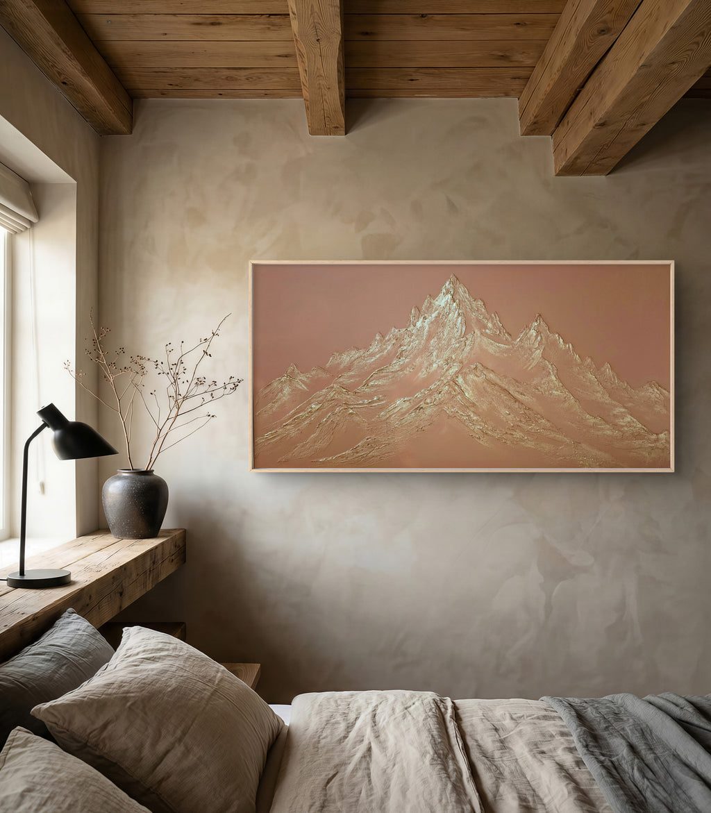 The Monumental Collection No. 4 - Large Textured Mountain Wall Art