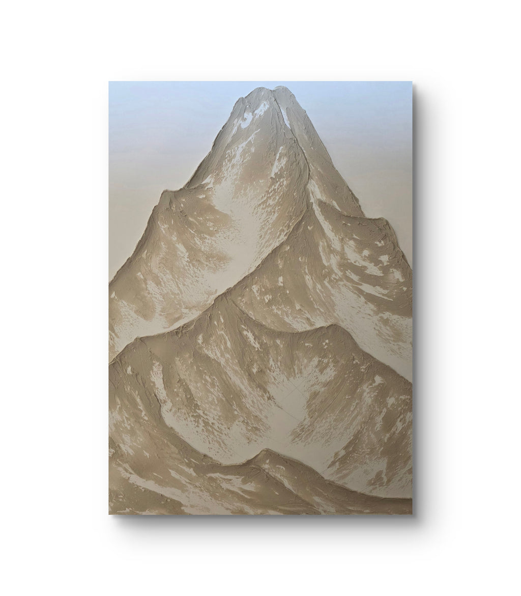 Silhouette Series No. 4 (36x48)- Large Textured Mountain Wall Art