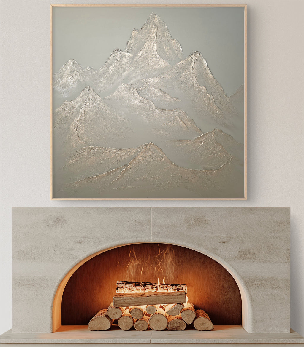 The Monumental Collection No. 14 - Large Textured Mountain Wall Art