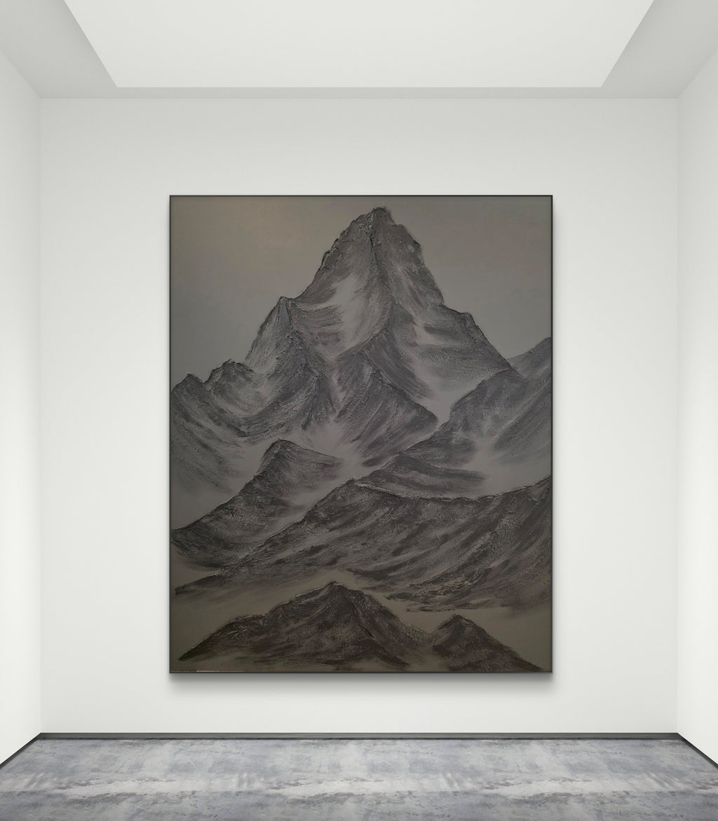The Monumental Collection No. 19 - Large Textured Mountain Wall Art