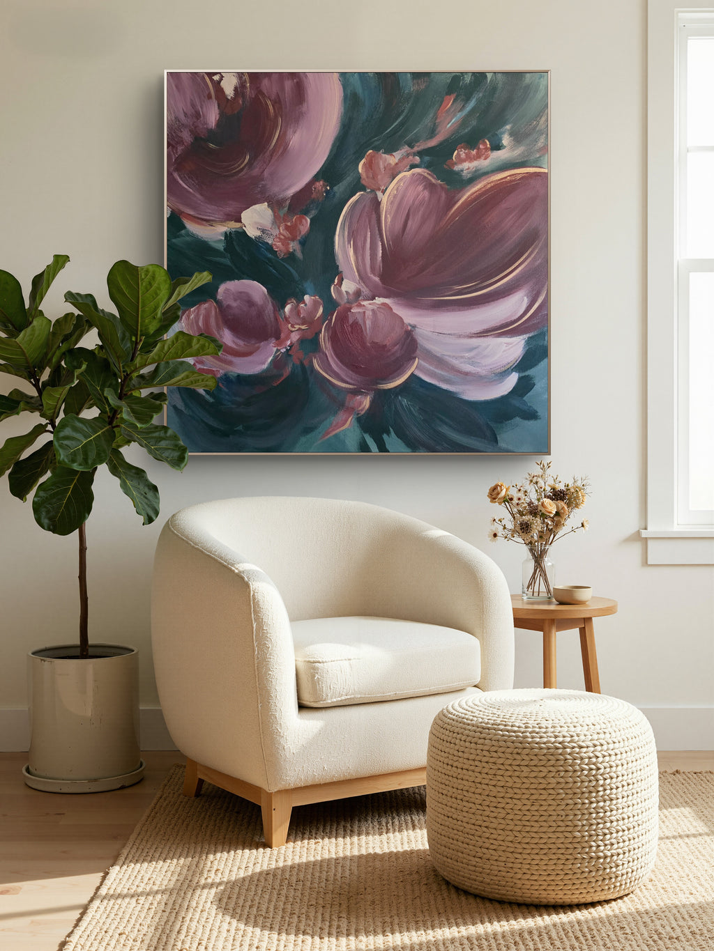'Velvet Bloom' 36"x36"