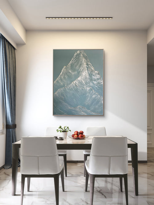 36x48 Textured Mountain Artwork | Succulent