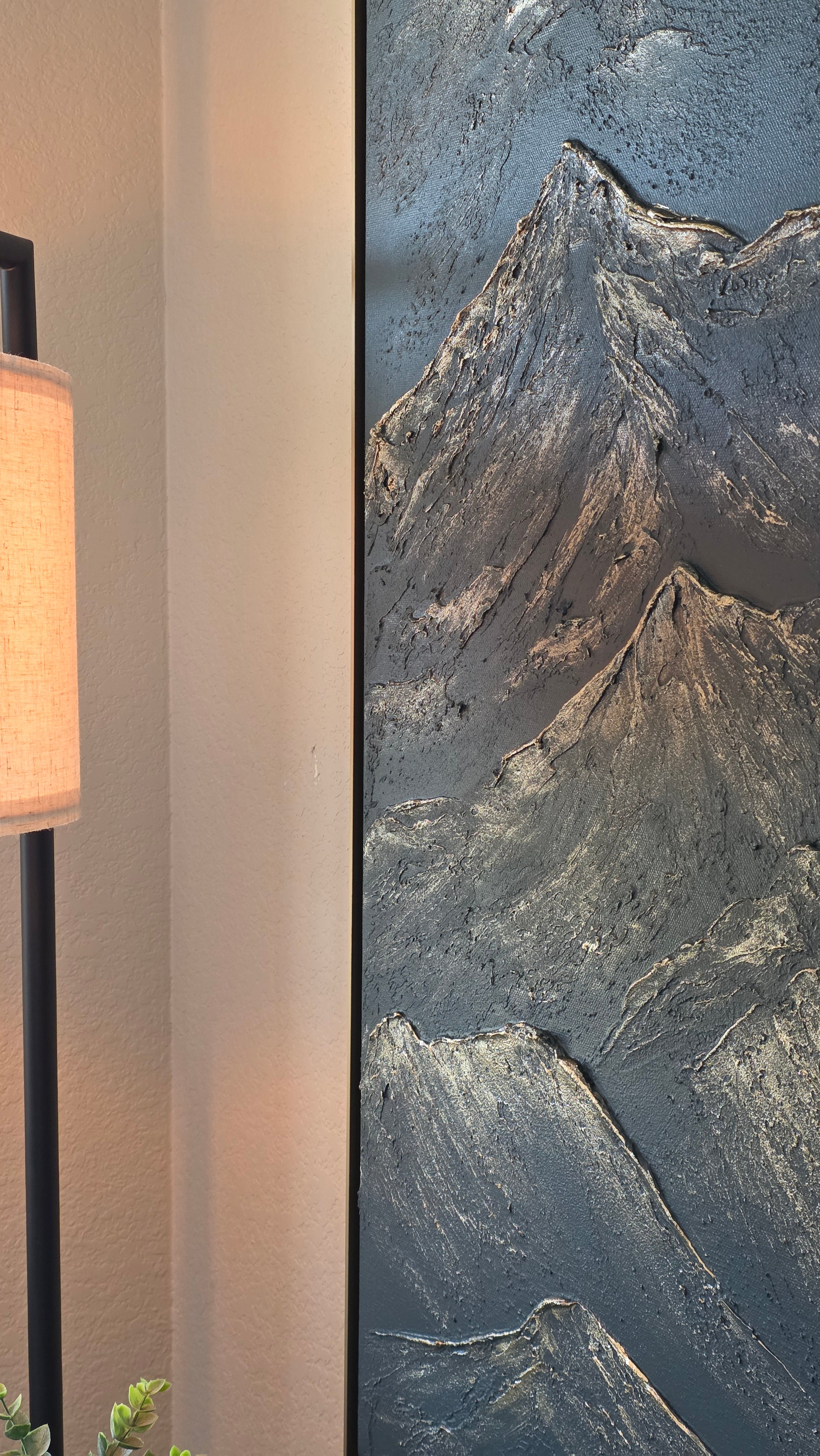 24x48 Textured Mountain Artwork