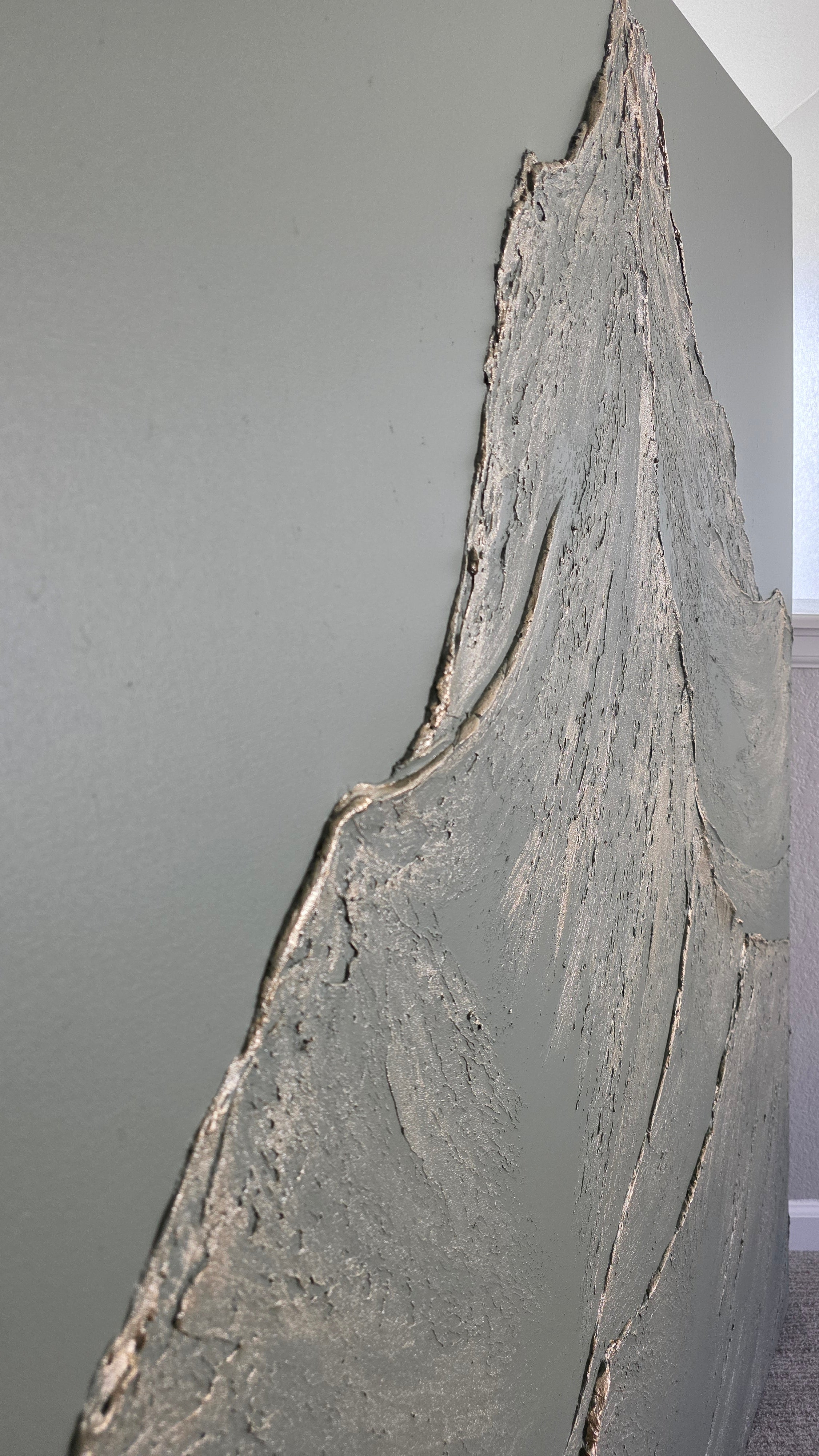 48x60 Textured Mountain Statement Art