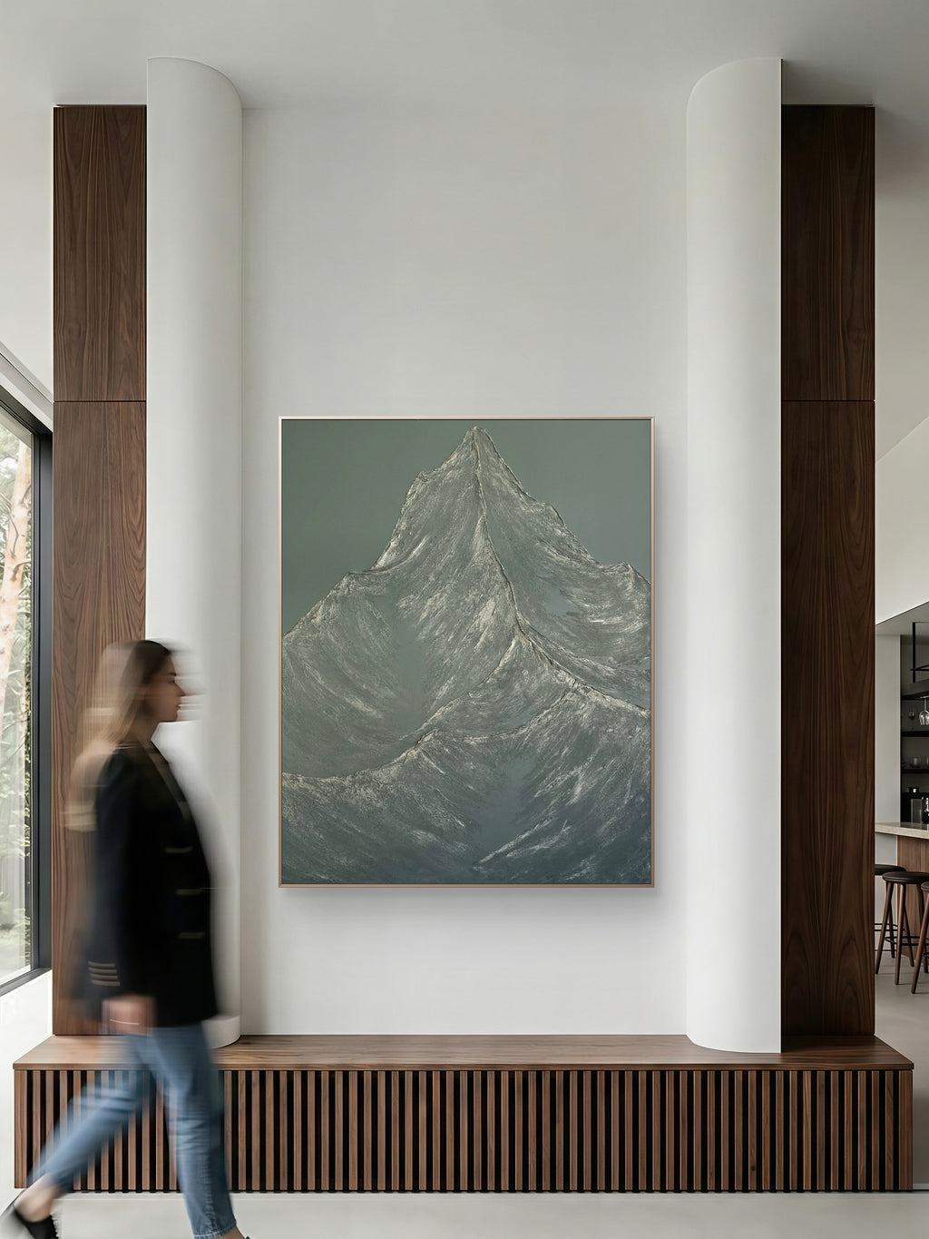 48x60 Textured Mountain Statement Art