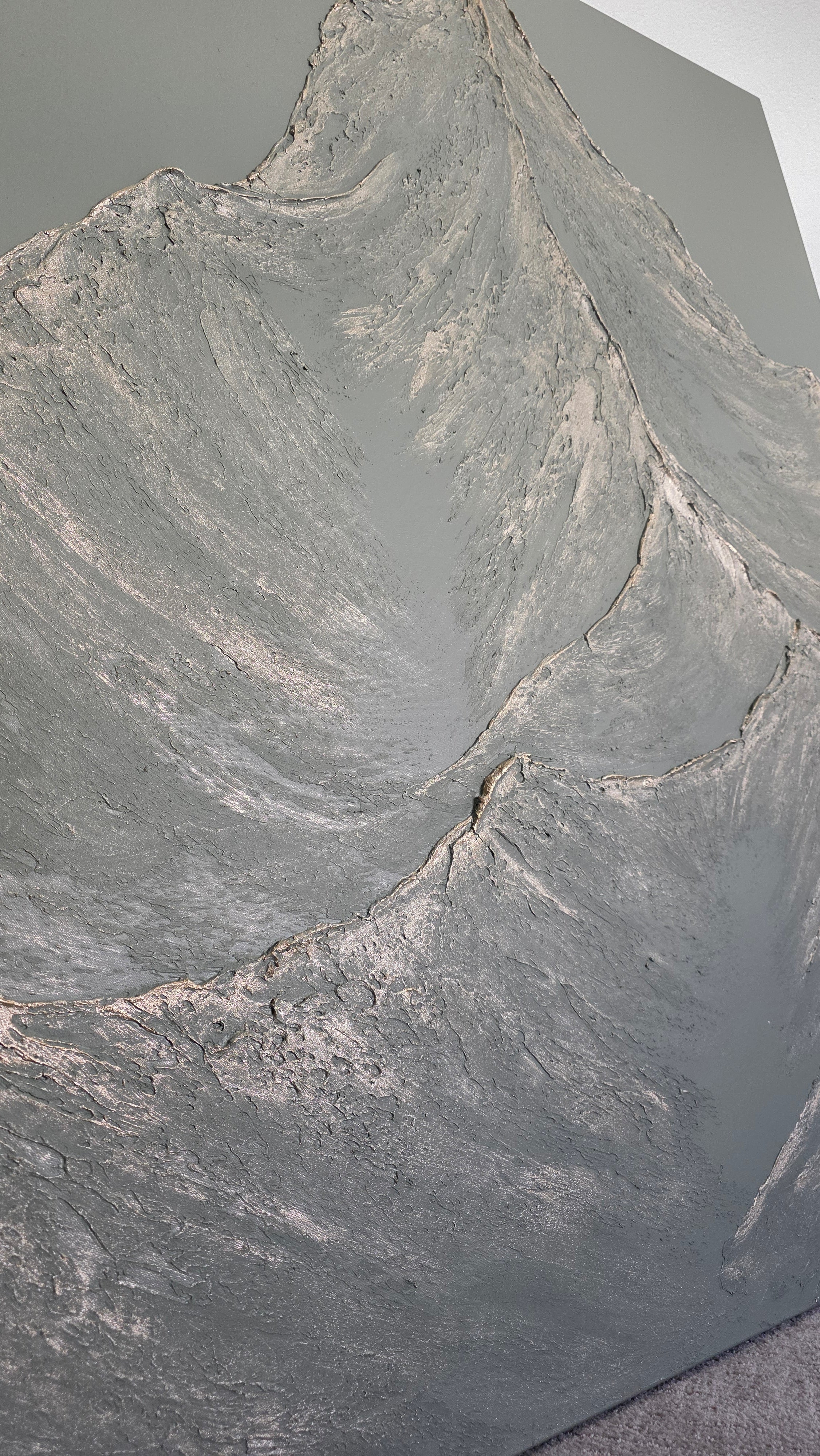 48x60 Textured Mountain Statement Art