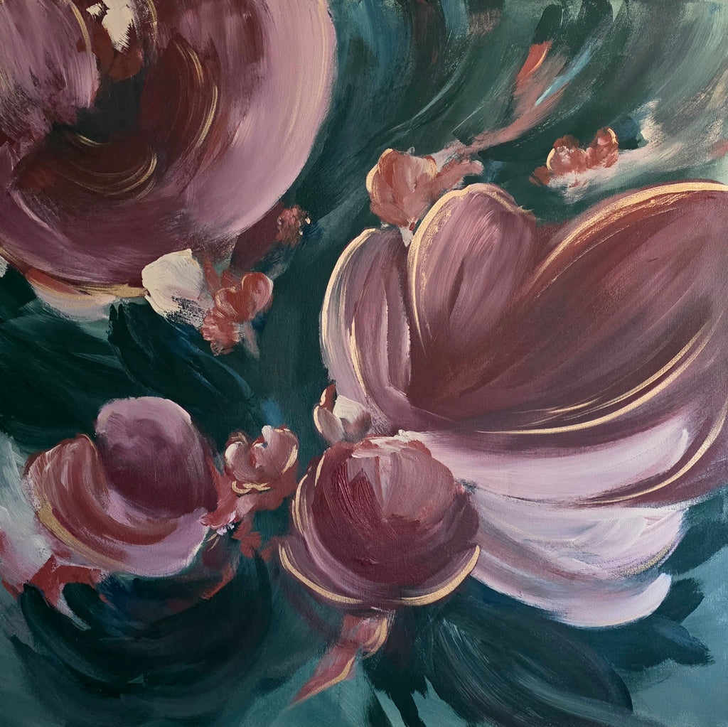 'Velvet Bloom' 36"x36"