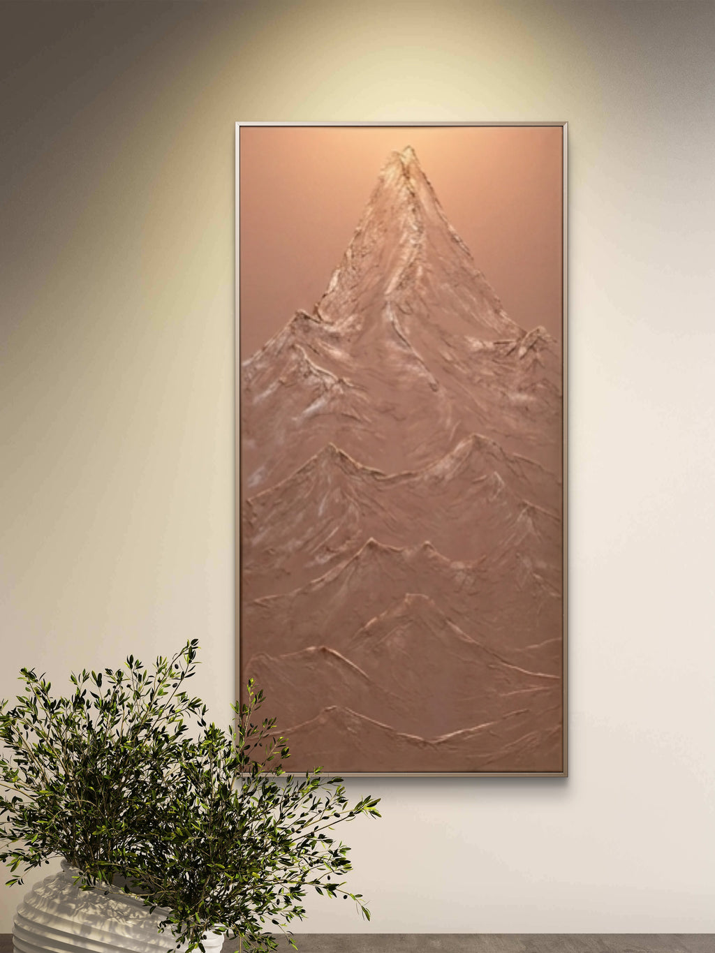 24x48 Textured Mountain Artwork