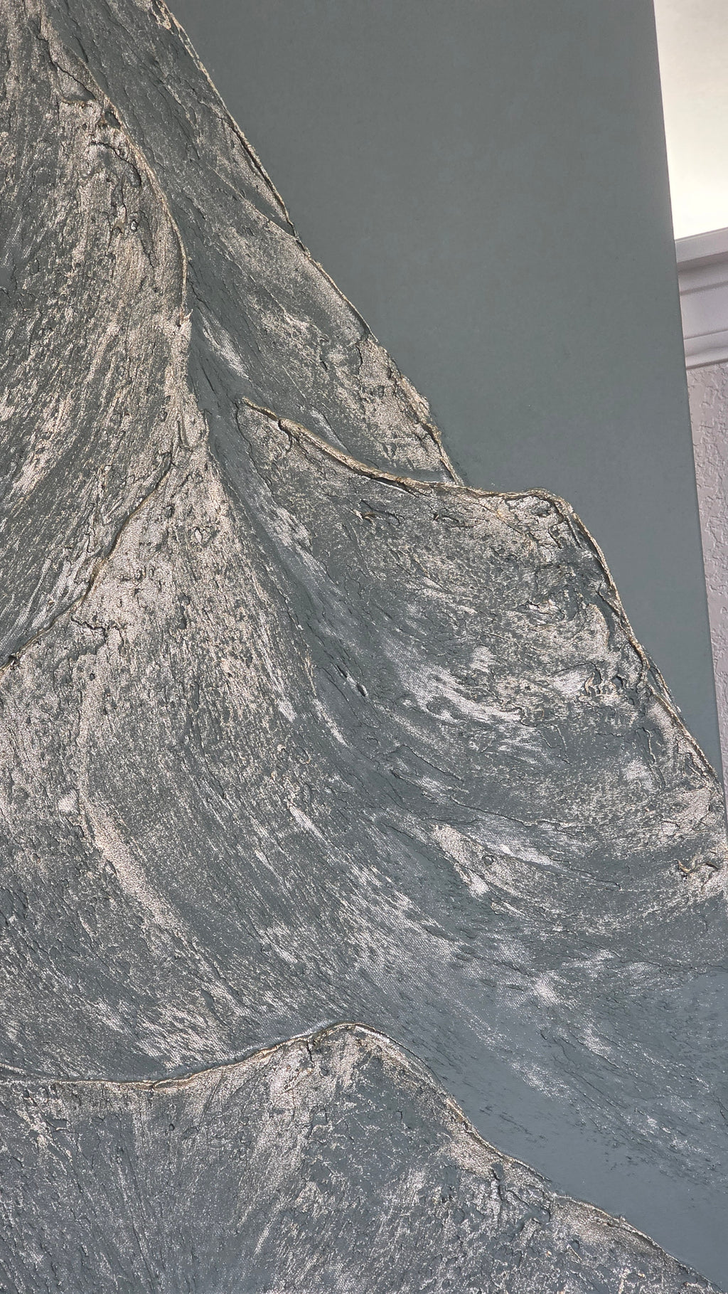 36x48 Textured Mountain Artwork | Succulent