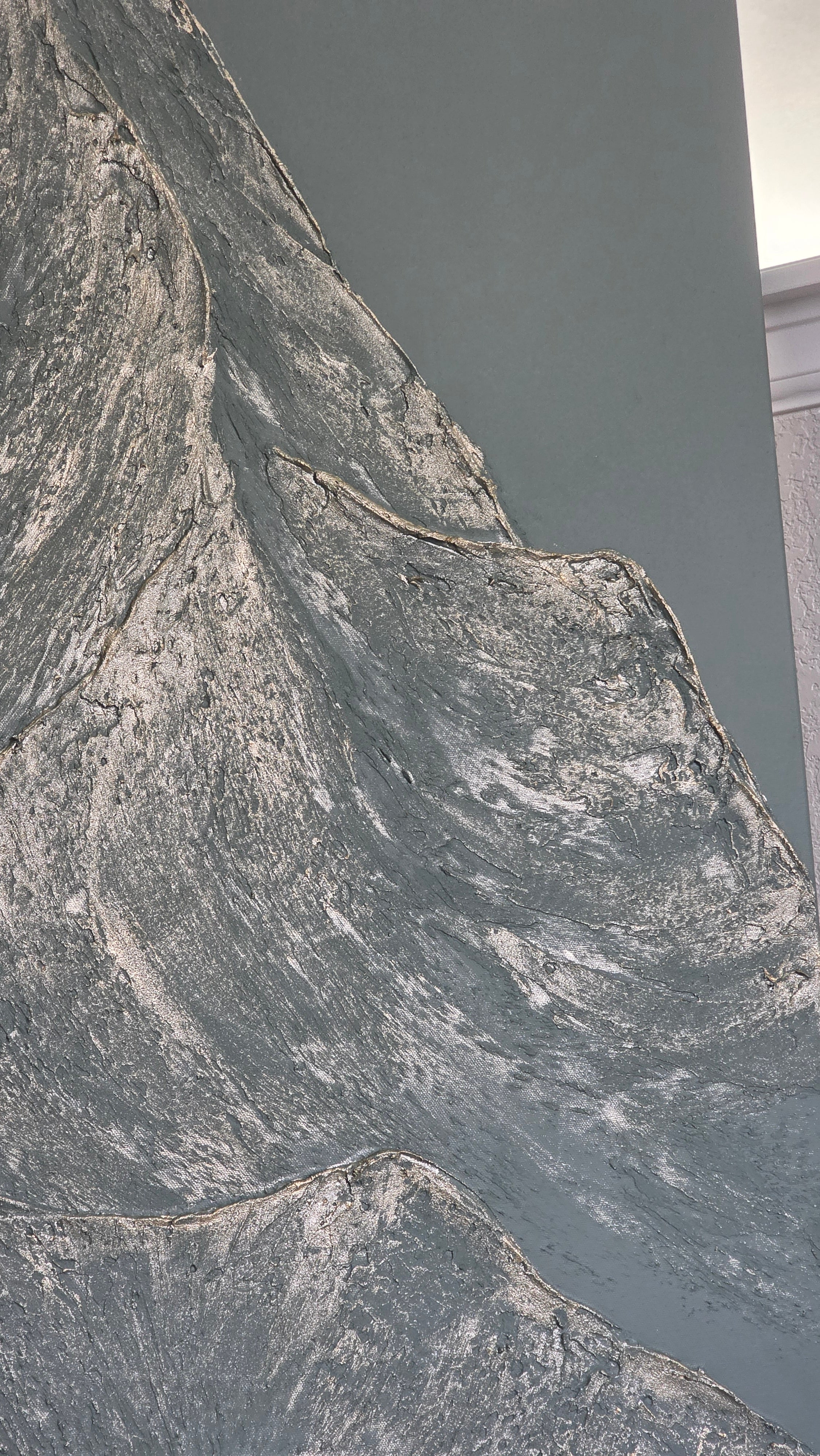 36x48 Textured Mountain Artwork | Succulent