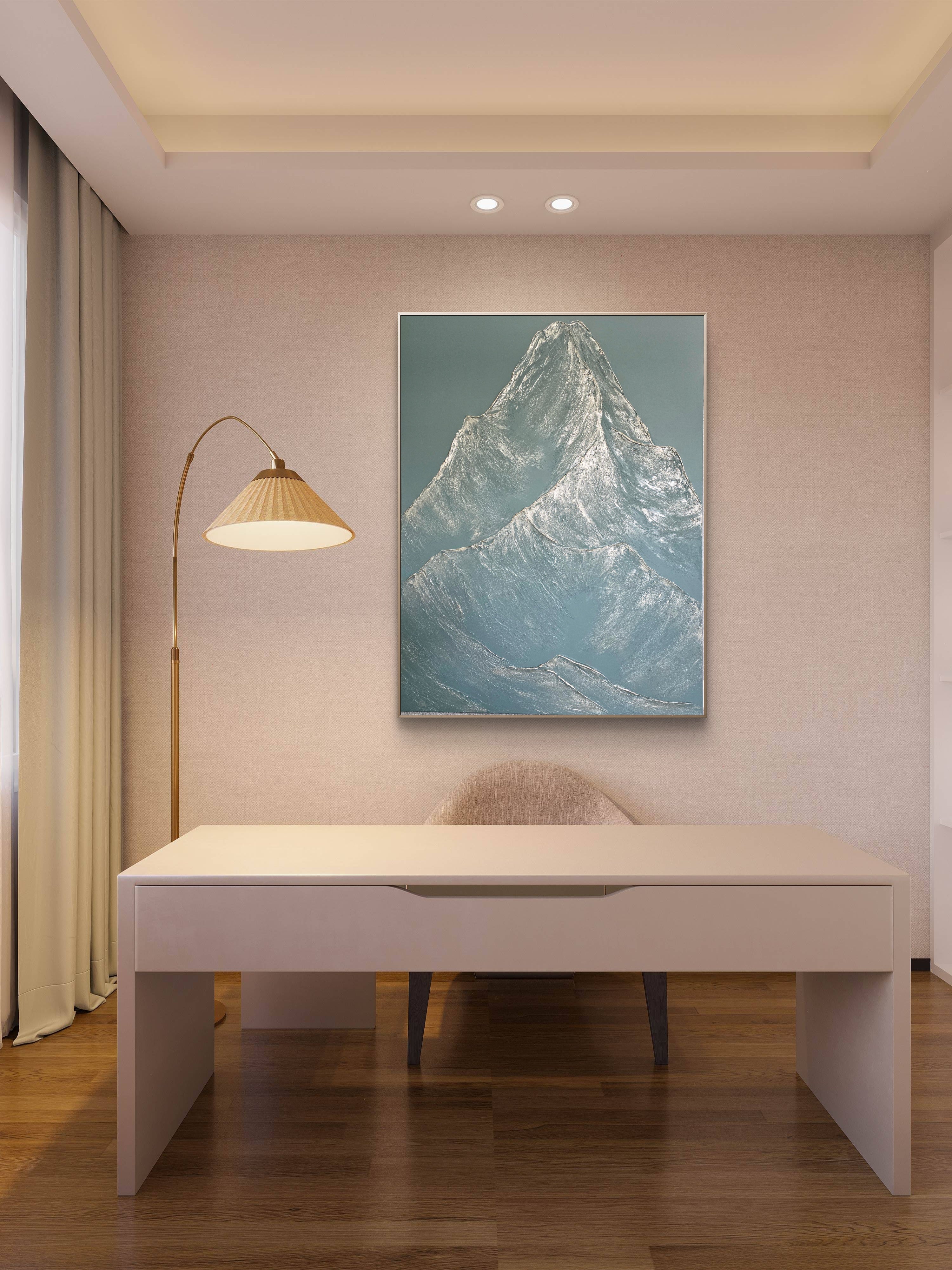 36x48 Textured Mountain Artwork | Succulent