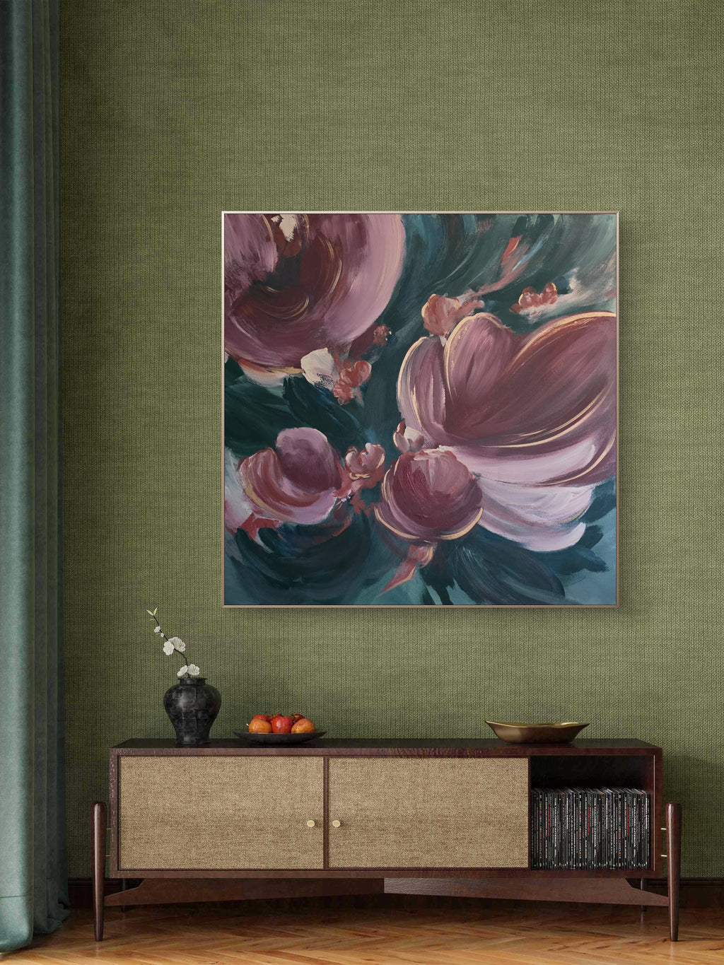 'Velvet Bloom' 36"x36"