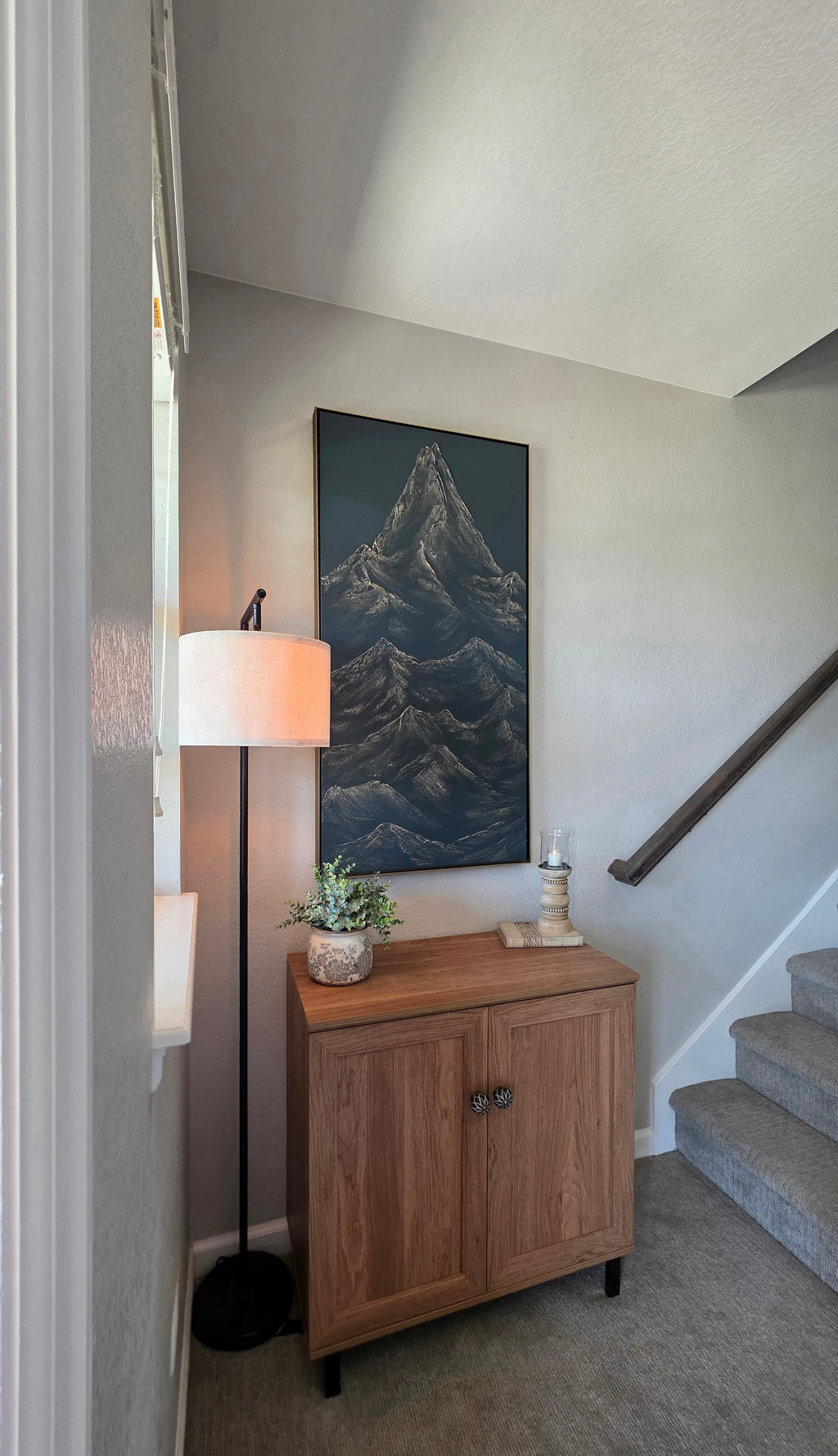 24x48 Textured Mountain Artwork