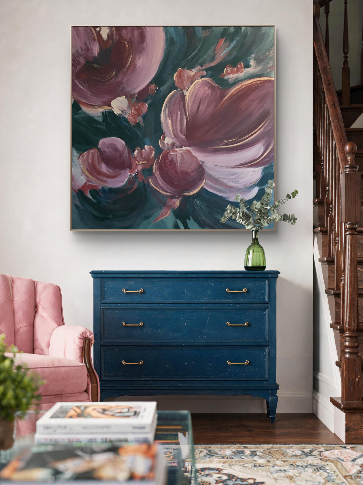 'Velvet Bloom' 36"x36"