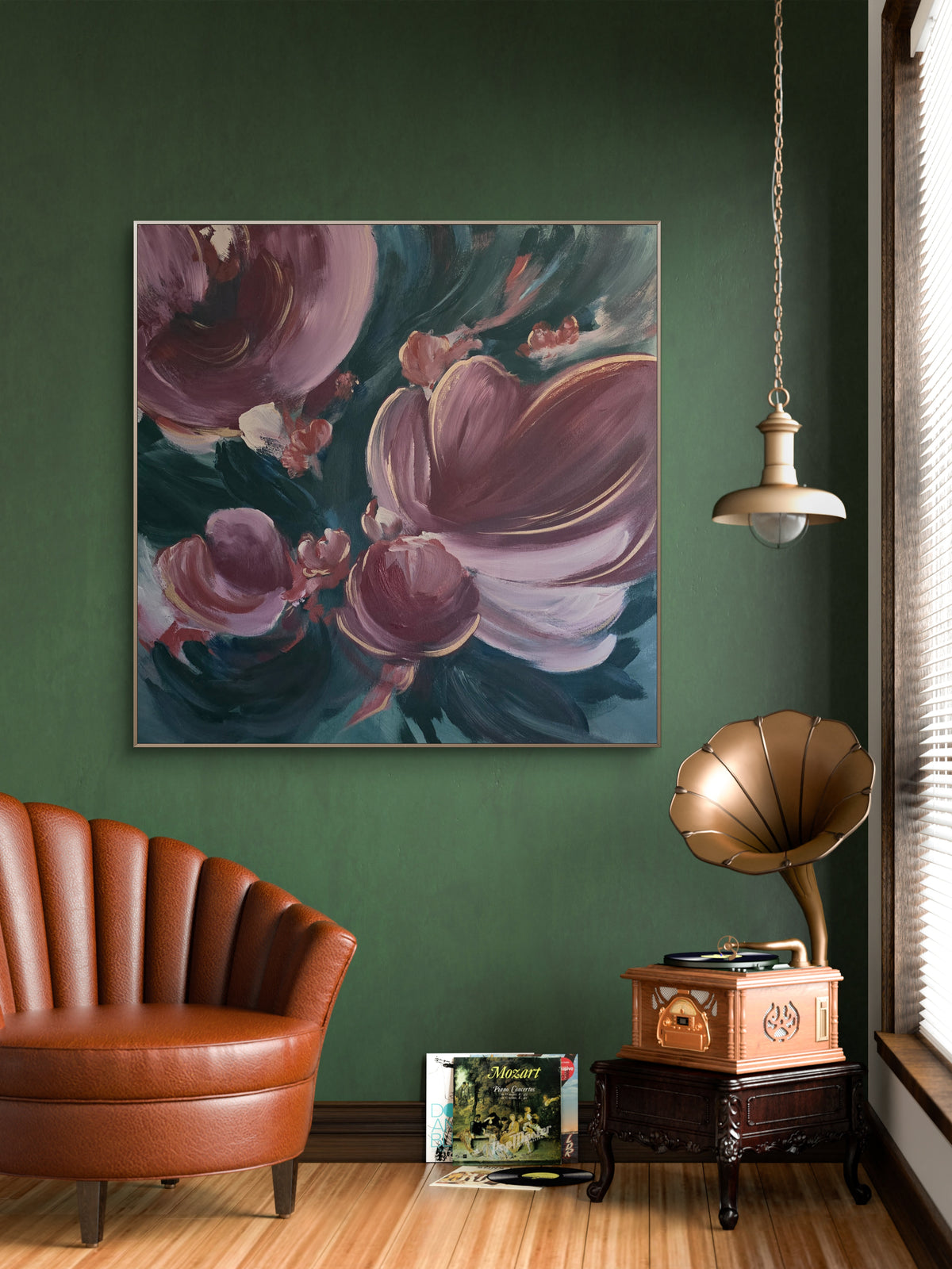 'Velvet Bloom' 36"x36"