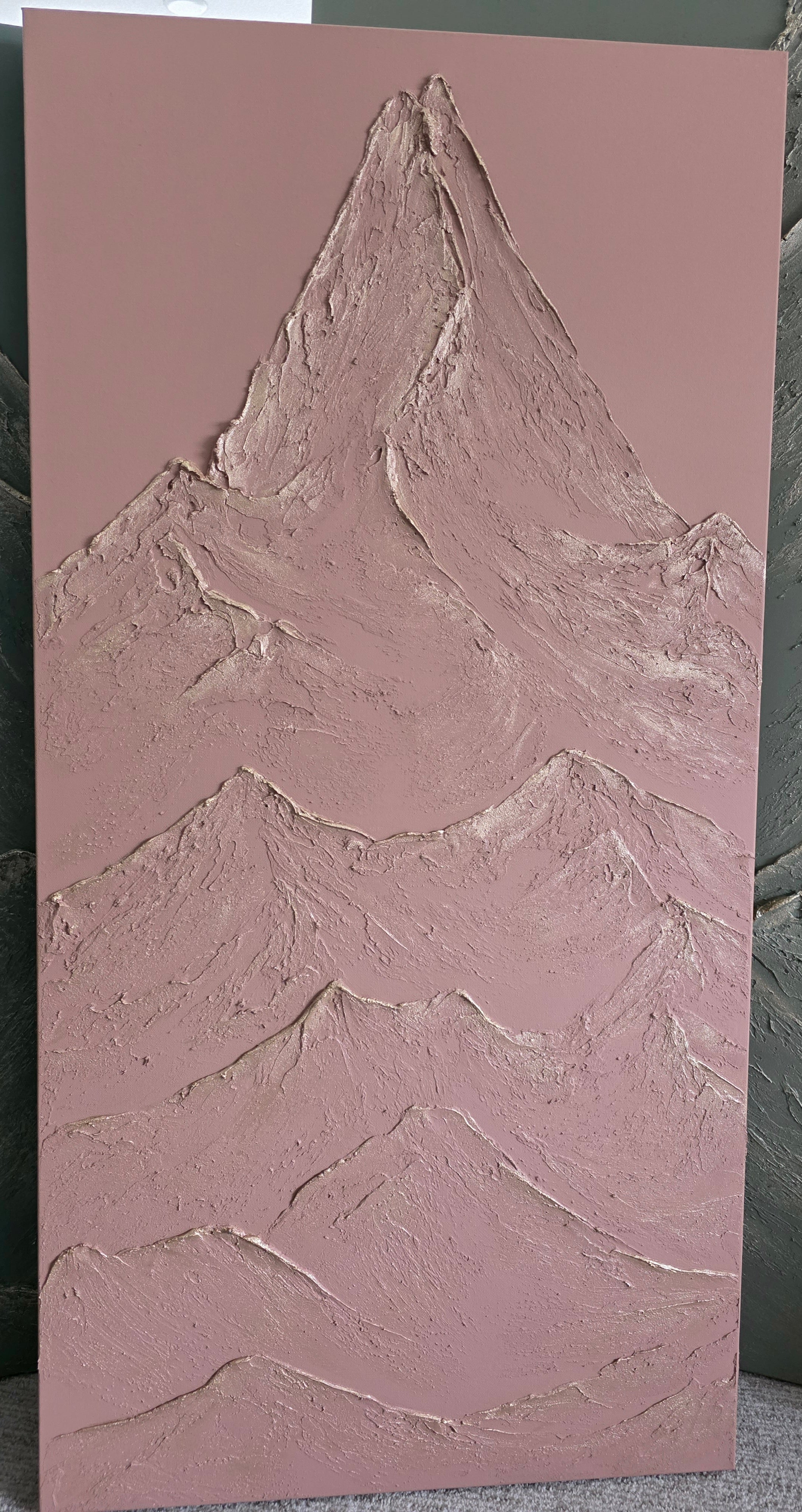 24x48 Textured Mountain Artwork