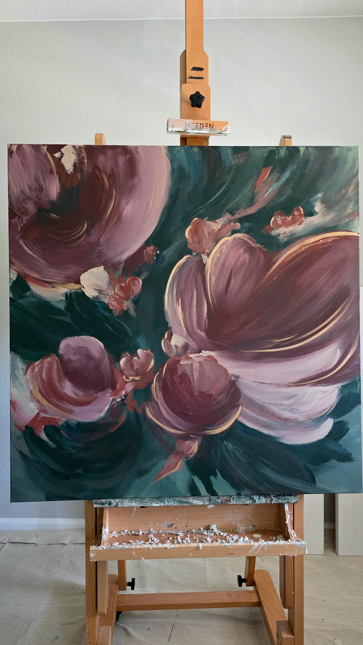 'Velvet Bloom' 36"x36"