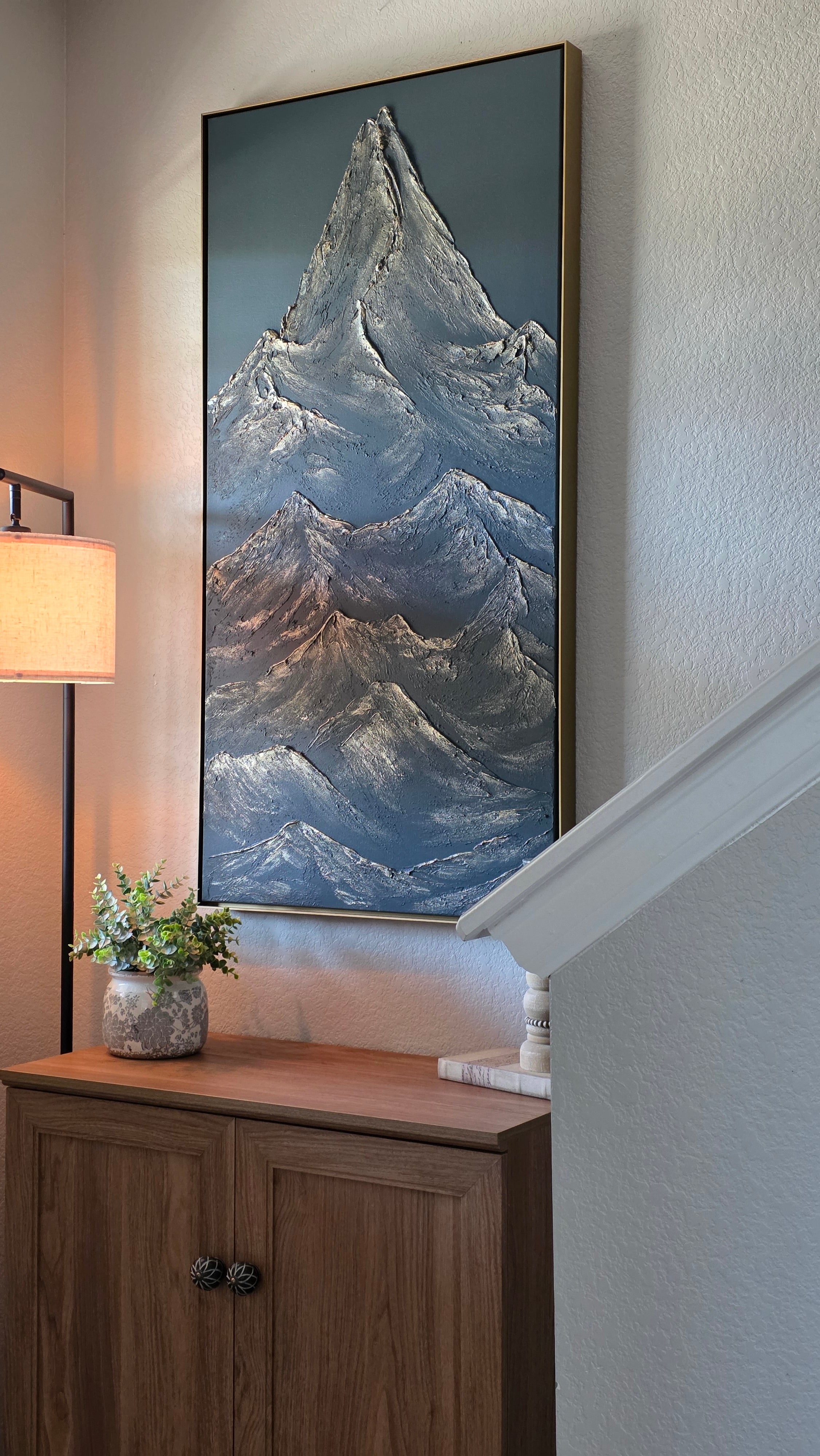 24x48 Textured Mountain Artwork