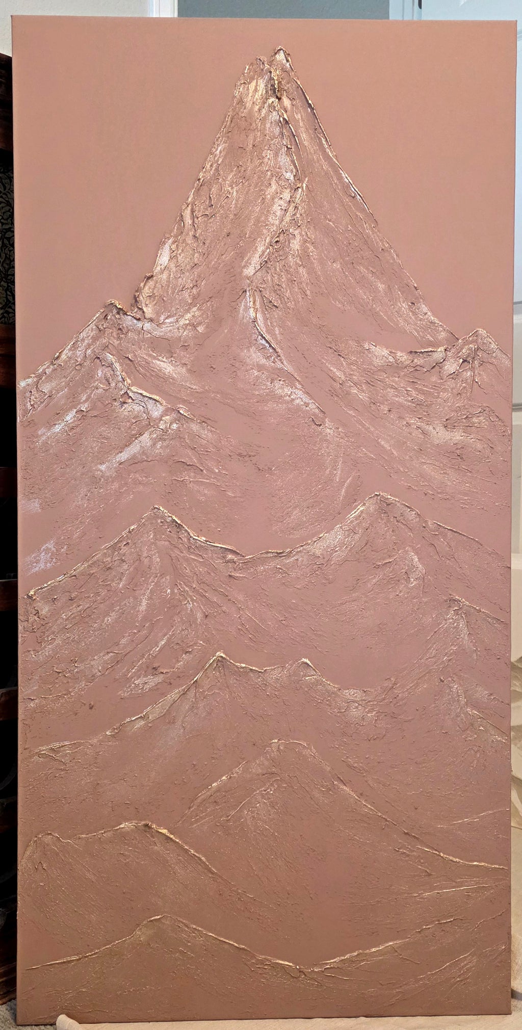 24x48 Textured Mountain Artwork