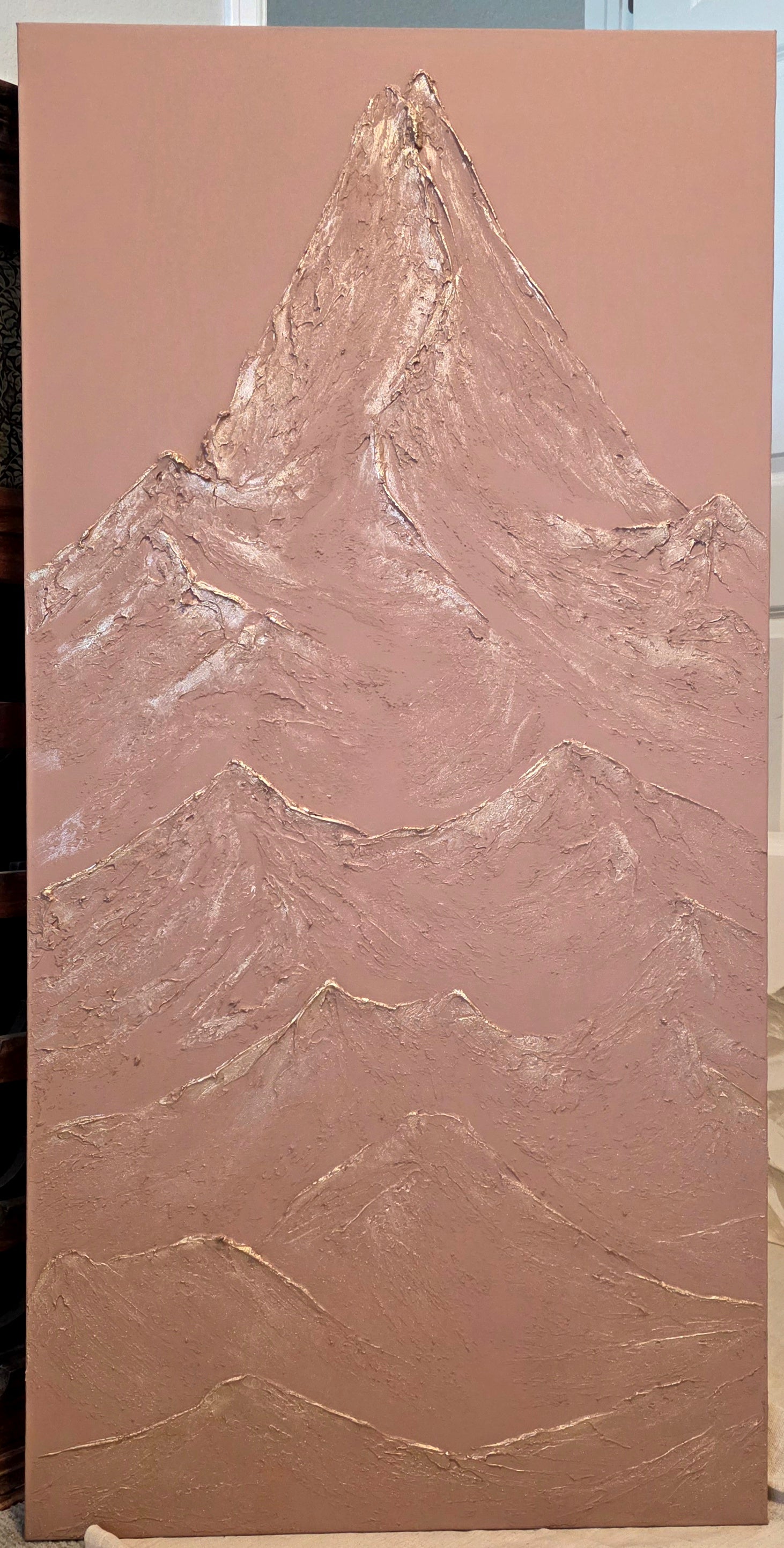 24x48 Textured Mountain Artwork